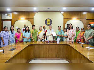 Mumbai: Maharashtra Governor Bhagat Singh Koshyari in a meeting with a women's d...