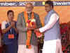 Watch: Tripura CM Manik Saha felicitates PM Modi in Agartala