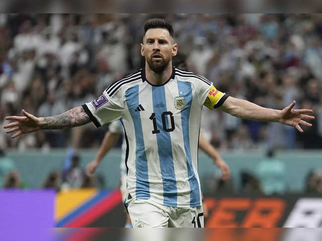 Fifa World Cup 2022: Lionel Messi celebrates after scoring a goal against France in the final