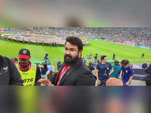 Mohanlal, Mammootty post selfies while watching  FIFA World Cup Final in Qatar, see pics here