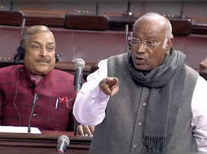 New Delhi: Leader of the Opposition in Rajya Sabha, Mallikarjun Kharge speaks during the ongoing winter session of Parliament, in New Delhi on Tuesday, Dec. 20, 2022. (Photo: Rajya Sabha/IANS)