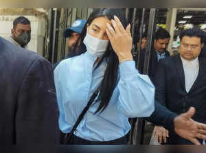 New Delhi: Bollywood actor Jacqueline Fernandez leaves from Patiala House Court ...