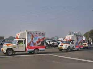 Gurugram: Campaign vehicles of Bharat Jodo Yatra flagged off by Congress MP Deep...