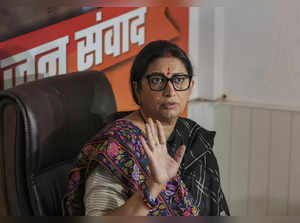 New Delhi: Union Minister for Women and Child Development Smriti Irani addresses...