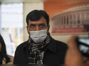 New Delhi: Union Health Minister Mansukh Mandaviya at Parliament House complex, ...