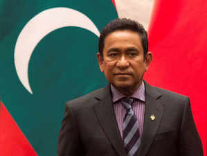 FILE PHOTO:  Maldives President Abdulla Yameen attends a meeting in Beijing