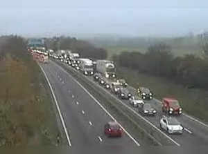 Boxing Day traffic disrupted near Leicester after multiple-vehicle collision on M1 causes long delays