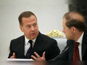 FILE PHOTO: Deputy Chairman of the Russian Security Council Medvedev attends a meeting in Moscow