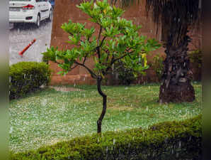Hailstorm hits Assam