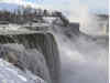 Niagara falls covered in ice as snow blizzard grips western New York