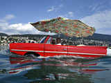 Amphibious car in Saint-Blaise, Switzerland