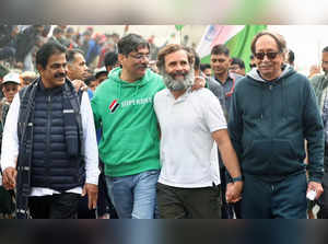 New Delhi: Congress leader Rahul Gandhi with former Research and Analysis Wing (RAW) chief AS Dulat during the 'Bharat Jodo Yatra', at Kashmiri Gate in New Delhi on Tuesday, January 03, 2023. (Photo: Twitter)