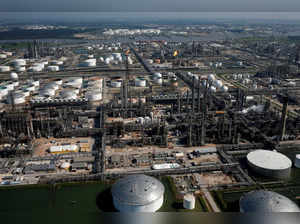 FILE PHOTO: An aerial view of the Shell Deer Park Manufacturing Complex is seen in Deer Park, Texas,