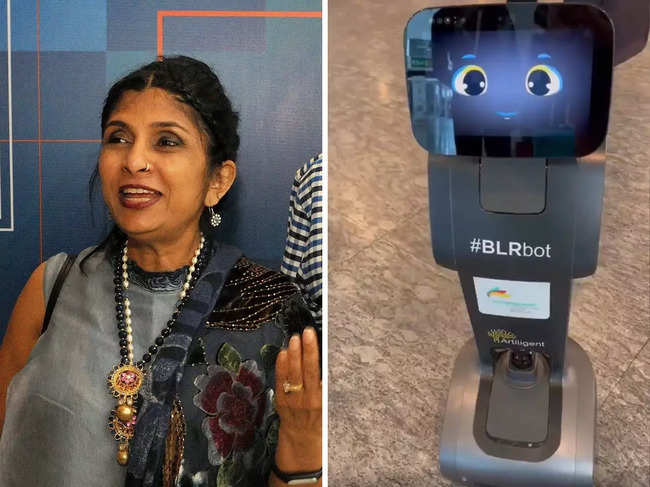 Vani Kola was beyond impressed to see 'helpful robots' at Terminal 1 of the Bengaluru airport.​