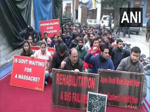Kashmiri Pandits protest in Jammu against government over rehabilitation issue