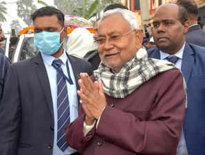 Bihar Chief Minister Nitish Kumar during the 'Samadhan Yatra' at Goraul Block, in Vaishali on Saturday, Jan. 07, 2023. (Photo:IANS)