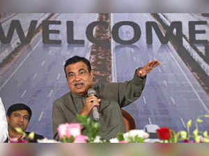 Ramanagara: Union Road Transport & Highways Minister Nitin Gadkari speaks with t...