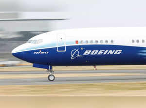 FILE PHOTO: A Boeing 737 Max aircraft during a display at the Farnborough International Airshow, in Farnborough