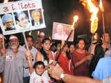 Torch rally in support of Hazare in Hubli