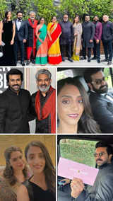 Golden Globes Red Carpet: Ram Charan & NTR Jr Twin In Black; Sarees & Gowns Rule