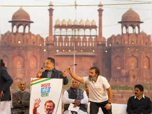 New Delhi: Makkal Needhi Maiam (MNM) leader Kamal Haasan addresses the Bharat Jo...
