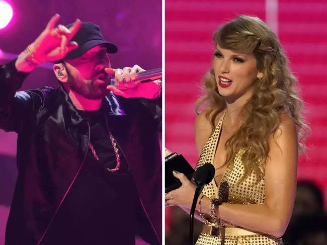 Eminem performed 'From the D 2 the LBC' at the MTV Video Music Awards on August 28, 2022, in Newark. Taylor Swift accepted the award for favorite pop album for "Red (Taylor's Version)" at the American Music Awards on November 20, 2022, at the Microsoft Theater in Los Angeles.