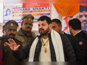 Gonda: Wrestling Federation of India (WFI) President Brij Bhushan Sharan Singh s...