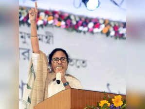 Murshidabad : West Bengal Chief Minister Mamata Banerjee addressing during the inauguration of several schemes at an event in Murshidabad on Monday, Jan 16, 2023. (Photo:IANS)