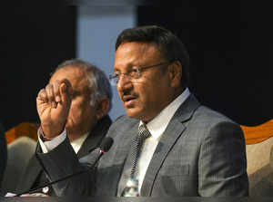 New Delhi: Chief Election Commissioner Rajiv Kumar speaks during a press confere...