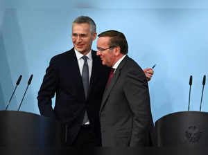 German Defence Minister Pistorius and NATO Secretary General Stoltenberg hold a news conference in Berlin