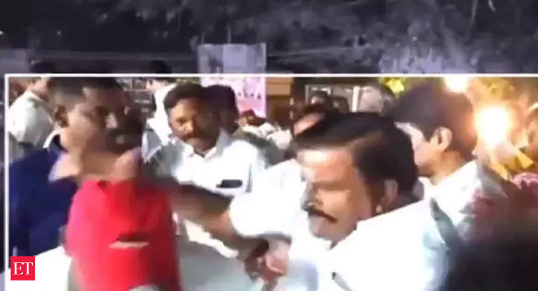 Tamil Nadu: DMK minister KN Nehru caught on cam assaulting party worker in Salem