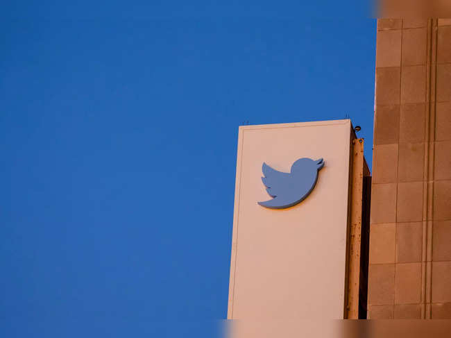 A view of the Twitter logo at its corporate headquarters in San Francisco