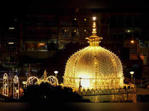 Ajmer: Ajmer Dargah Sharif is illuminated during the urs festival at the shrine ...