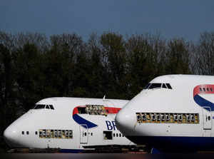 FILE PHOTO: Decommissioned British Airways Boeing 747 jumbo jets parked at Cotswold Airport, Kemble