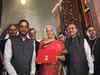 Finance Minister Nirmala Sitharaman dons traditional temple border saree for her fifth Budget presentation