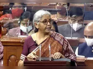 New Delhi_ Union Finance Minister Nirmala Sitharaman presents the Union Budget 2022 at Parliament in New Delhi on Tuesday, February 01, 2022. (Photo_ Lok Sabha_IANS).