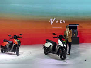 Jaipur: CEO of Hero MotoCorp Pawan Kant Munjal launches the Hero Vida V1 electri...
