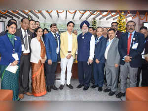 Gangtok: Union Minister for Housing & Urban Affairs Hardeep Singh Puri during th...