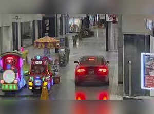 Suspects race car through Canadian mall, steal electronics from store