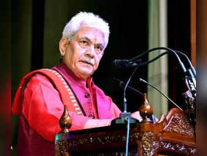 Jammu: Jammu and Kashmir LG Manoj Sinha at the launch of week-long festivities on Janjatiya Gaurav Divas in Jammu on Tuesday, Nov. 15, 2022. (Photo: Twitter)