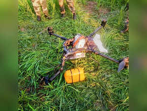 Amritsar: A Pakistani drone after it was shot down by Border Security Force (BSF...