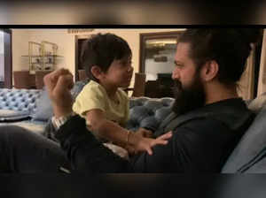 KGF star Yash posts cute video of his son Yatharv, fans say 'Chota Rocky bhai'. Watch here
