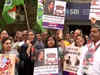 Adani-Hindenburg row: Congress stages protest outside LIC, SBI offices across India