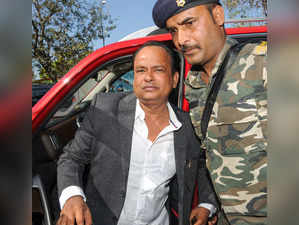 Ranchi: Suspended Congress leader Irfan Ansari arrives at the office of Enforcem...