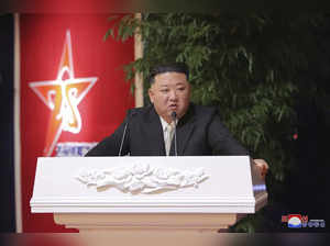 In this photo provided by the North Korean government, North Korean leader Kim J...