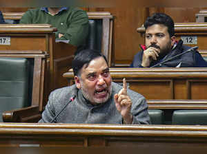 New Delhi: Delhi Enviornment Minister Gopal Rai speaks during a session of the D...