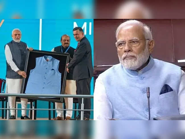PM Modi wears jacket made of material recycled from plastic bottles