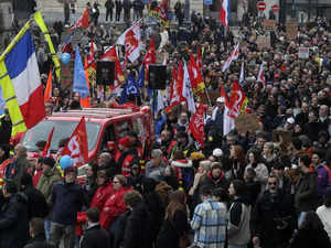 Nearly 1 million French march in 4th day of pension protests