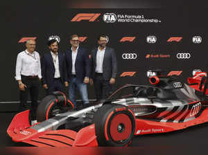 From left, President and CEO of Formula One Stefano Domenicali, FIA President Mo...