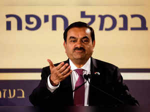 FILE PHOTO: Inauguration ceremony after the Adani Group completed the purchase of Haifa Port